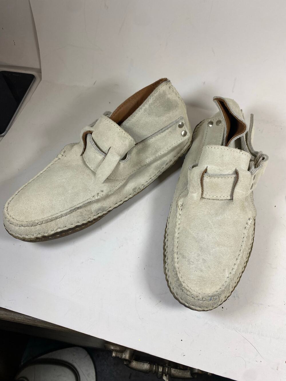 Quoddy Suede Leather Boots White 9W